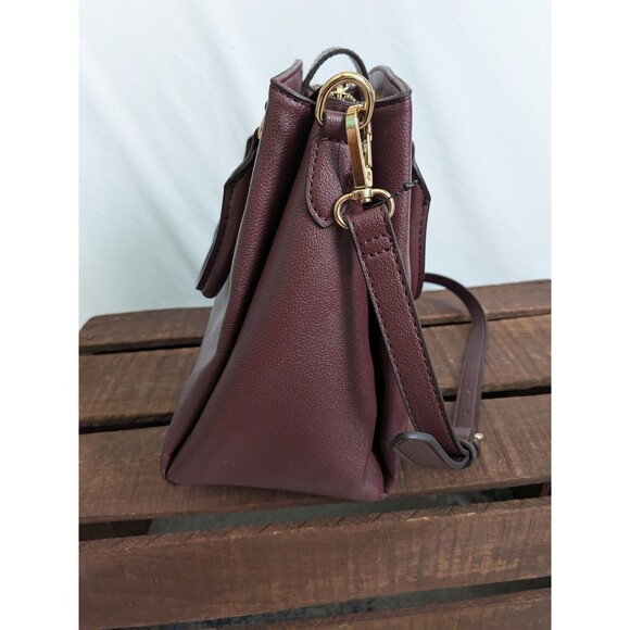 Nine West Tansy Jet Set Satchel Shoulder Purse Crossbody Bag Merlot Maroon - Picture 10 of 16